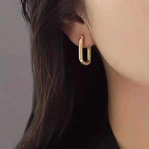Trendy Golden Hoop Earrings